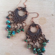 EAR00124E Bellydance Bauble Turquoise Earrings | Shimmerlings®