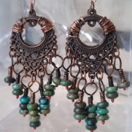 Bellydance Bauble Turquoise Earrings | Shimmerlings®