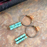 EAR00165_doublestack41.jpg Double Stack Turquoise Earrings | Shimmerlings®