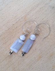 Blue Skies Blue Lace Agate Earrings | Shimmerlings®
